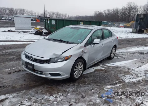 2012 Honda Civic Ex-L from USA, damaged, VIN 2HGFB2F96CH573721